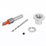 Wilsnsun Hartmetallbestückter 90°-Kegelsenker mit einstellbarem, reibungsarmem Tiefenanschlag, 8 mm Durchmesser x 3,5 mm Bohrdurchmesser x 8 mm Senker Durchmesser – 88208