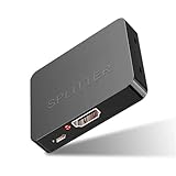 4K HDMI Splitter 1x2 Signalverstärker HDMI Switch Splitter 1 in 2 Out Box Videoverteiler for Dual-Monitore HDTV DVD PC