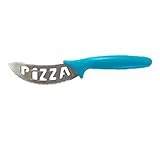 Pizzamesser aus Edelstahl mit blauem Griff und Wellenschliff Pizzaschneider auch für Flammkuchen und Pide oder Lahmacun geeignet Pizza (Pizzamesser)