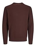 JACK&JONES Herren JPRBLALIAM Knit Crew Neck Strickpullover, Bitter Chocolate, Large