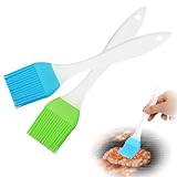 BOUMVID 2 Stück Silikon Backpinsel, Küche Pastry Brush, Backen Silikonpinsel, Lebensmittel Grillbürste Pinsel, Klein Basting Gebäckbürste, BBQ Silicone Pinsel für Grillen Gebäck Rühren Kochen
