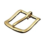 EXKURPOO gürtelschnalle 10 Stück Massive Messing Gürtelschnalle Endleiste Fersenleiste Schnalle Einzelstift Gürtel Halbschnalle for Leder Handwerk Taschengurt Jeans Gurtband Hundehalsband(20mm)