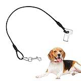 Verlängerung der Hundeleine zum Kauen, Sicherheitsgurt für Hunde für Auto, Sicherheitsgurt für Hunde aus beschichtetem Draht – Auto-Haltevorrichtung für Hunde, mit Clip und Fixa