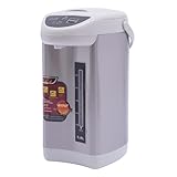 HOARLICN 5.8L Edelstahl Heißwasserspender, 750W 220V Glühweinkocher Thermopot Thermoskanne Dispender Wasserkocher 3 Ausgabemodi Konstante Temperaturfunktion für Schule, Haus, Büro 7.9x15in