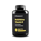 Natürliches Vitamin E, 400 IU pro Kapsel, 200 Weichkapseln | mit Bio-Natives Olivenöl Extra | Antioxidant und Anti-Aging | Mit spanischen Extra-Nativen Bio-Olivenöl | Zenement