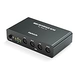 DigitalLife 3-in-1 MIDI-Interface (4X4) Switcher-Box für professionelle MIDI-Produzenten - MIDI Merge, MIDI Thru, USB-MIDI, Metall