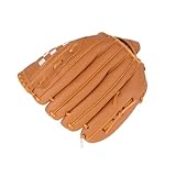 BESTonZON Baseballhandschuh für Softball Handschuh mit Gepolstertem Kunstfell Verstellbarem Riemen und Stoßdämpfender Handfläche Gelb für Outdoor Team Sportarten