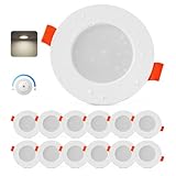 Sineyon LED Einbaustrahler 230V Dimmbar, 4W LED Spots 68mm 4000K Neutralweiß, 25mm Ultra Flach Deckenspots, IP44 Spots Deckenleuchte Einbauleuchten für Badezimmer Küche Wohnzimmer, 12er Set