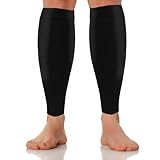 Zonoori 1 Paar Waden Kompression, Kompressionsstrümpfe ohne Fuß Damen Sport, Wadenbandage(schwarz)