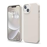 elago Schutzhülle für iPhone 14, Flüssigsilikon, Ganzkörper-Schutzhülle, stoßfest, schlanke Handyhülle, kratzfestes, weiches Mikrofaserfutter, 15,5 cm (6,1 Zoll), Steinfarben