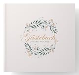 BridesDay Hochzeit Gästebuch - Gästebuch Hochzeit - Langlebiges Hardcover umgibt Ihr Hochzeitsgästebuch - Erinnerungen für die Ewigkeit mit Stabiler Fadenbindung im Hochzeitsbuch