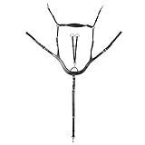 PFIFF 102751 Vorderzeug „Shaped“ Anatomisches Leder Geschirr, Schwarz Cob