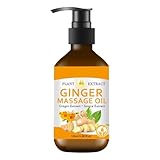 Ingwer-Massageöl, einfach zu verwendende flüssige Tropfen, 100 ml, natürliche Ingwerextrakt-Flüssigkeitstropfen, Massageöl für schmerzende Muskeln, fördert Entspannung und Stressabbau, für alle Hautty