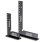 Schlosserwinkel Set, Preciva 2 Stück 90° Anschlagwinkel Zimmermannswinkel mit Messskala(cm) für Präzise Arbeiten im Metallbau und Werkstatt, Größe 100 x 70mm und 150 x 100mm