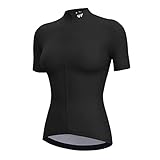 logas Rennrad Trikot Damen Kurzrm rutschfest Damen Fahrradshirt mit 3 Vertikale Taschen Fahrradtrikot Damen M
