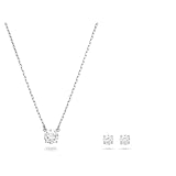 Swarovski Attract Set, Rundschliff, Weiß, Rhodiniert