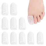 10 StüCk Zehenschutz GroßEr Zeh - Soft Silikon Zehenkappen - Zehenkappe Atmungsaktiv Großer Zeh, Zehenpolster Zehenschutzkappe Zehen Polster für Bei eingewachsenen Nägeln & Ballenschmerzen
