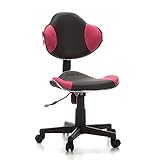 hjh OFFICE 670900 Kinderdrehstuhl KIDDY GTI-2 Grau/Pink, ergonomischer Kinderschreibtischstuhl, Kinderbürostuhl höhenverstellbar, Jugendstuhl