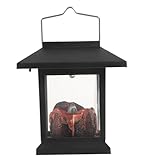 Abaodam 1 Stück Solar Laterne LED mit Imitationskerze Wasserdichtes Design Hängende Gartenlampe für und Außenbereich für Stimmungsvolle Beleuchtung Patio und Garten