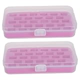 DOITOOL 2 Stück 28 Spulenkapsel Nähspulen-Organizer Garn- Und Spulenaufbewahrung Spulenhalter Thread-Speicher Aufbewahrung Von Schnittmustern Leere Spule Fadenhalter Rosy Plastik