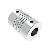 Flexibel Anschluss D15L20 Flexible Kupplungswellenkupplung aus Aluminium for Schrittmotor-CNC-3D-Drucker Klemmung Ausfahren(6x6.35mm)