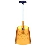 Schneeschaufel abnehmbar hellgoldfarbene Autoschaufel mit gleitsicherem Griff rostresistenter Aluminiumlegierung tragbar für Autos, Schneemobile, Camping