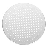 ELAYARD Runde Perforierte Aluminium Pizzapfanne Dickes Langlebiges Backblech mit Feinem Sieb für Pizza Kuchen und Vielseitige Haushaltsanwendung
