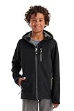 killtec Jungen Softshelljacke/Outdoorjacke mit Kapuze Jungen Softshelljacke, schwarz, 176, 43198-000