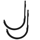 Bonbela 1Pair J Form Universal Kajak Wall Rack Carrier Caneing Stand Hanger Accessoire Schwarz Schwarz
