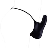 ZC8bdbd Herren-Slip, fettig, glänzend, glänzend, Schwulen-Elefantennase, Unterwäsche, Schwarz, Medium