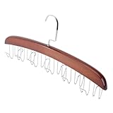 VALICLUD Rotierender Holz gürtel Krawattenhalter Haken Multifunktionaler Kleiderschrank Organizer für Gürtel Schals Taschen und Accessoires Platzsparend und Stabil