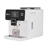 Acopino Cremona One Touch Kaffeevollautomat und Espressomaschine mit Milchsystem, weiß