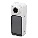 Denash Daumen-Action-Kamera, 2,7K, 180° Objektivwinkel, Tragbare Vlogging-Kamera mit Trageband, Freihändige Sportkamera für Arbeit, Reisen, Gehen mit Haustieren (White)