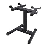 Kurzhantel Rack, Hantelablage aus Stahl, Hantelständer Kurzhanteln mit Anti-Rutsch-Pads, Hantelhalter für Hause Fitnessstudio, Max. 136kg, Schwarz