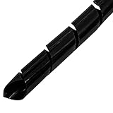 Lumonic Spiralkabelschlauch schwarz 5m I 12mm Spiralband für Kabel mit 9-65mm Durchmesser I Flexibler Kabelschlauch-Schutz für private & industrielle
