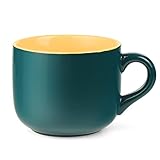 MACHUMA 600 ml große Keramik-Kaffeetasse, große Teetasse für Büro und Zuhause, spülmaschinen- und mikrowellengeeignet