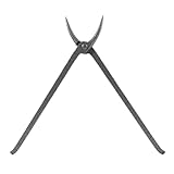 CTcar Schmiedezange 40 cm mit Rundmaul | Für Rund-/Flachmaterial & Messerbau | Geschmiedet aus 1.2067 Stahl | Profi & Hobby