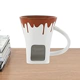 Schokoladen Fondue Tasse | Keramik Wärmer | Schokoladenschmelzbecher,Für Käse Butter Dessert Süßigkeiten Abendessen Geburtstagsfeier Date Getränk