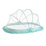 Moskitonetz für Reisebett, Moskitonetz für Babybett, Insektenschutz Mückennetz für Babybetten, Gitterbettabdeckung für Betten, Kinderbett, Stubenwagen oder und Laufstall (Grün mit Moskitogaze-Rändern)