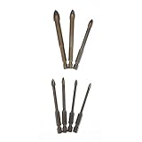 Uonlytech 7St Fliesenbohrer Betonbohrer Stufenbohrer Drehungen Schnecke Die Bits Draht dreieckbohrer edelstahlbohrer power drill bohrset drillbit praktische Übungen Lochöffner Hartmetall