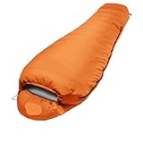 Tragbarer Winter-Daunenschlafsack, Warmer, wasserdichter Gänsedaunenschlafsack for DREI Jahreszeiten, geeignet for Campingausflüge Für Outdoor Camping(Orange-400g)