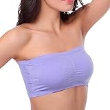 BH ohne Träger, gepolsterter Bandeau-BH, dehnbar, mit hohem Schlauch, kabellos, feuchtigkeitsableitend, mit Halterung für Frauen und Mädchen