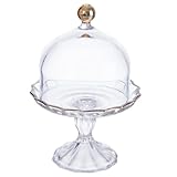 Bumiva Nachmittagstee-Dessert-Teller High-End-Snack-Dessert Trockenfrüchte Runde Teller Hoher Fuß-Kuchendessert -Tablett für Desserts und Kuchen