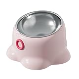 Hunde Fressnapf Kippbarer Futternapf mit Kippfunktion, Stabiler Standfuß, Wasser- und Futternapf für Katzen, erhöht für drinnen und draußen, Futternapfhalter Katzen aus Edelstahl (One Size)