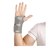 HMCEY Handgelenkschiene Karpaltunnelsyndrom Schiene Handgelenk Bandagen Handgelenkbandage Karpaltunnel Handgelenkstütze für Verstauchungen, RSI und Sehnenentzündung (L/XL Links, Grau)