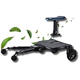 TinyPath Kinder Buggy Board - Universelles Trittbrett 14cm Sitz für alle Kinderwagen & Reisebuggys | Perfekt für Geschwisterwagen | Sicher, stabil & rutschfest | Einfache Montage | Kinderwagen-Zubehör