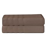 HITIME 2 x Handtücher aus 100 % Baumwolle, 2 Badetücher, 68,6 x 139,7 cm, größer und leicht, sehr saugfähig, schnell trocknend, superweiche Handtücher, perfekt für Badezimmer (braun)