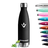Edelstahl Trinkflasche 750ml, Thermosflasche BPA-Frei, Trinkflasche Kohlensäure Geeignet, Auslaufsicher Doppelwandig Thermoskanne, für Fitness, Laufen, Büro, Erwachsene, Camping, Fitness, Sprudel