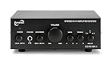 Dynavox CS-PA1 MK II Mini Stereo-Verstärker, Klangregelung für Bass und Hochton, 3,5 mm Klinken-Anschluss für Kopfhörer, schwarz
