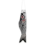 AOYUDJ Japanischer Karpfen-Windsack, Luftschlangen, Fischdrachen, Cartoon-Fisch, bunte Windsäcke, Karpfensocke, Koinobori
